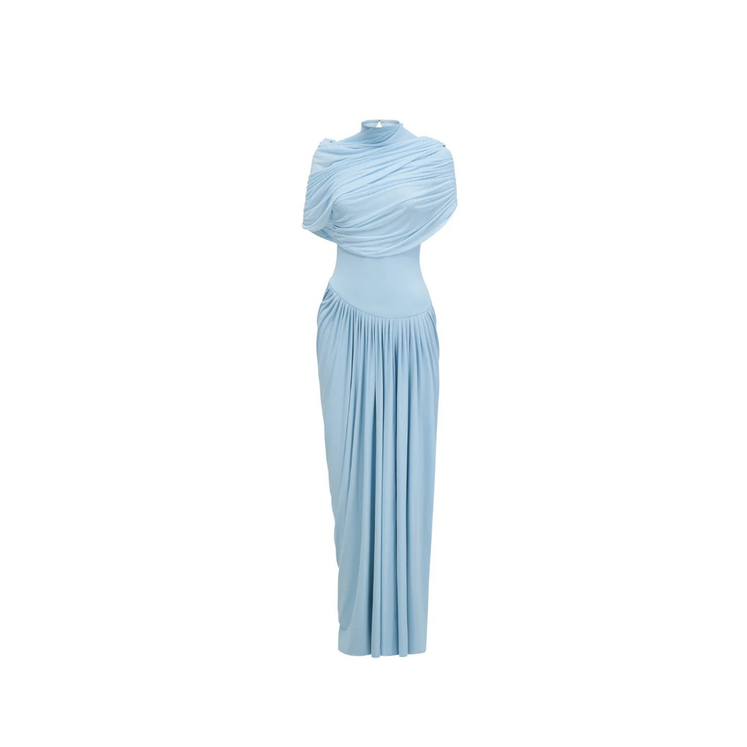 ESTELLE – Bodenlanges Abendkleid mit Drapierung