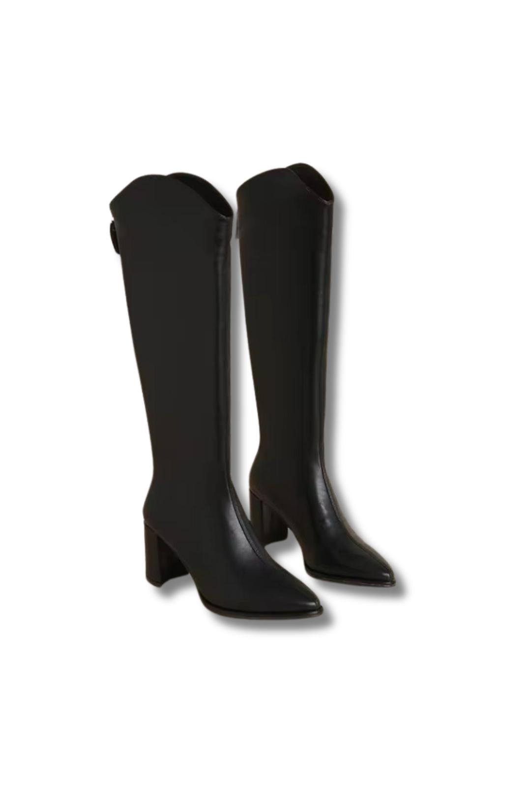CLAIRE – Knee-high women's boots with thick block heel & stretchy shaft
