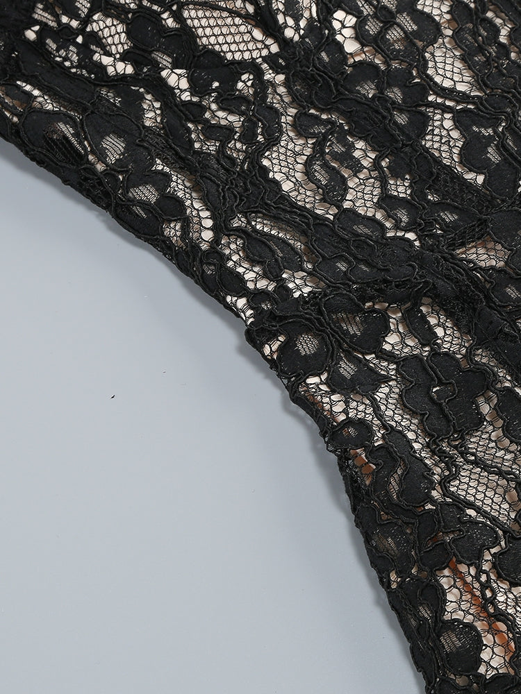 LILITH - Schwarzes Spitzenkleid