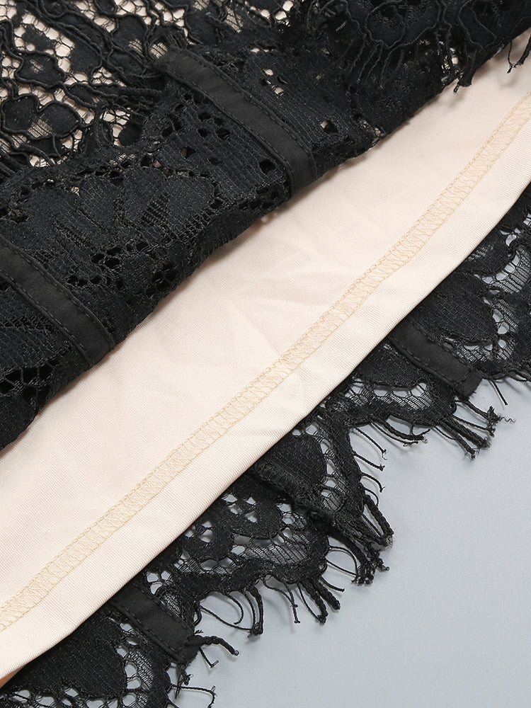 LILITH - Schwarzes Spitzenkleid