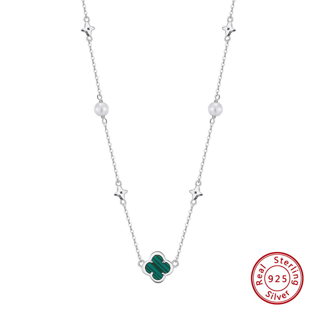 MELINA - Halskette mit vierblättrigem Kleeblatt-Anhänger