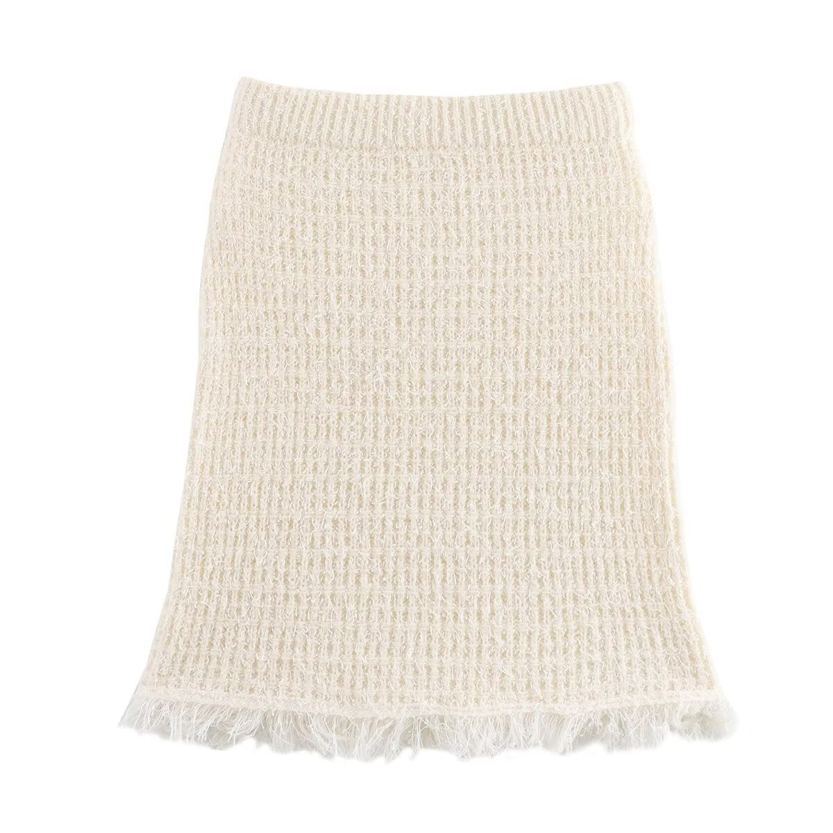 NYRA – Zweiteiliges Strick-Set mit Jacke &amp; Rock