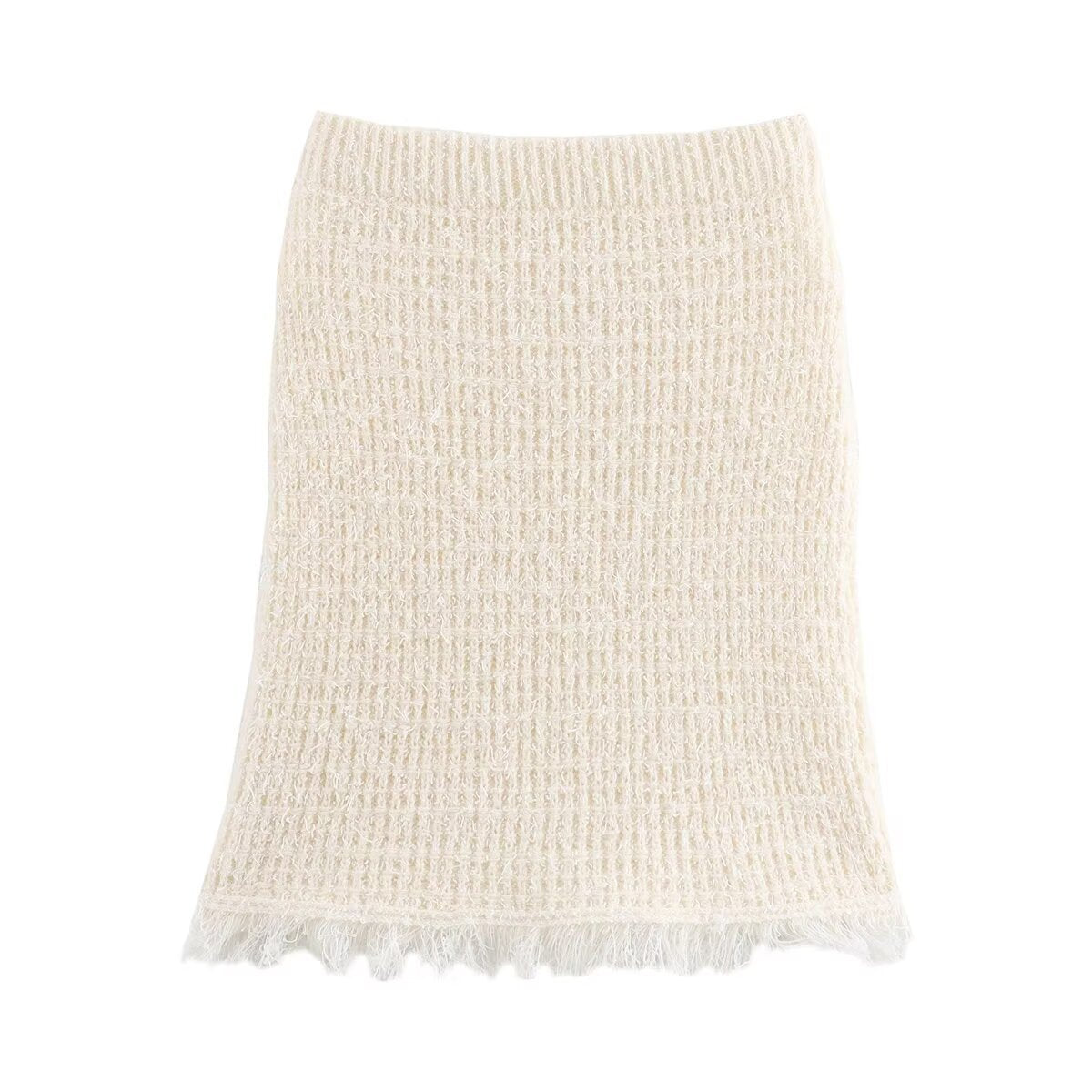 NYRA – Zweiteiliges Strick-Set mit Jacke &amp; Rock