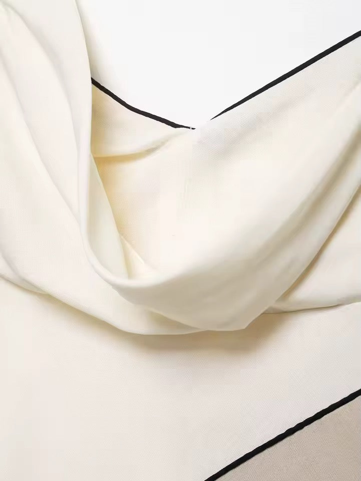 TILDA – Elegantes Patchwork-Midikleid in Asymmetrie