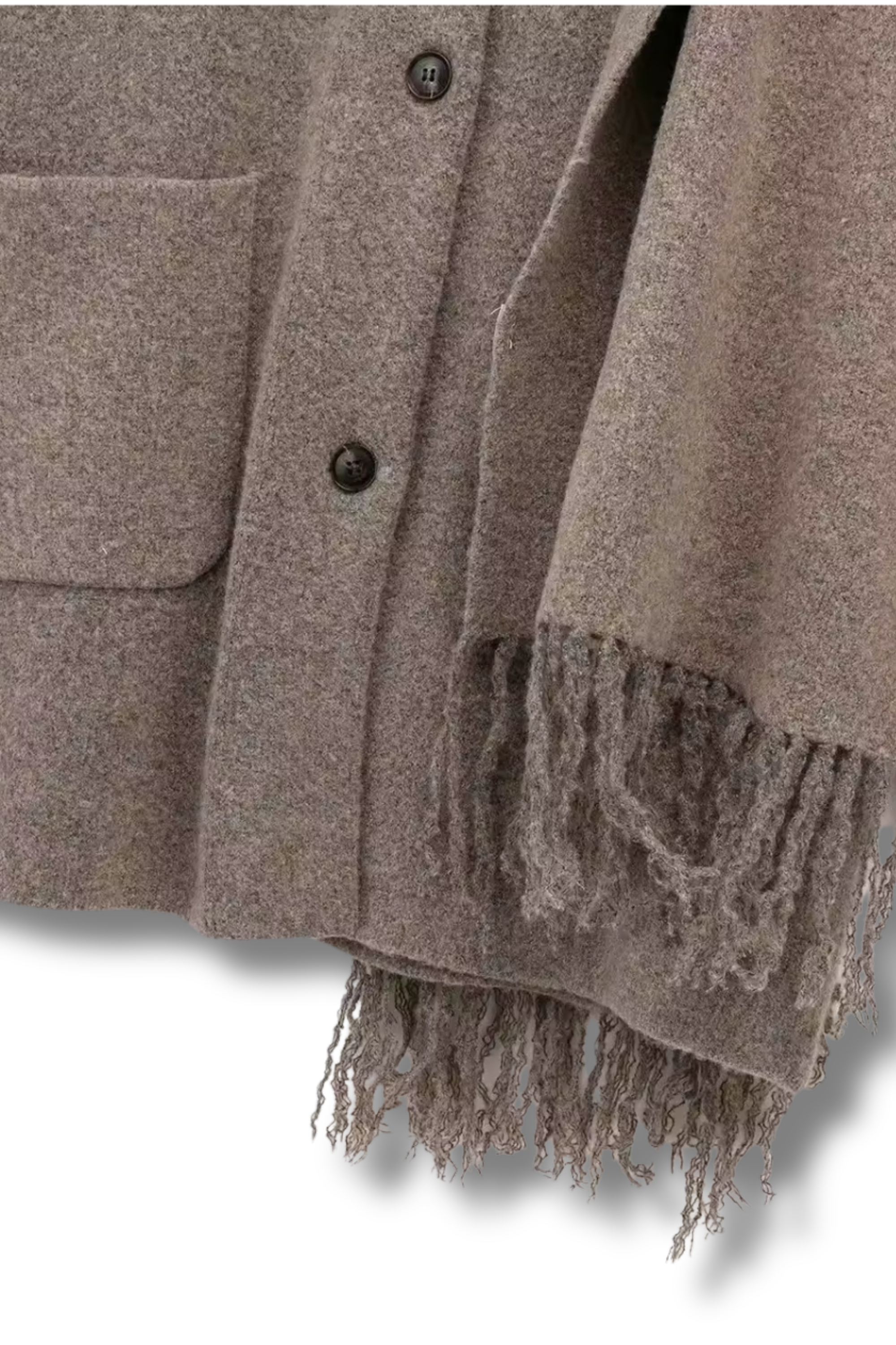 LOU - 2in1 oversized cardigan with scarf