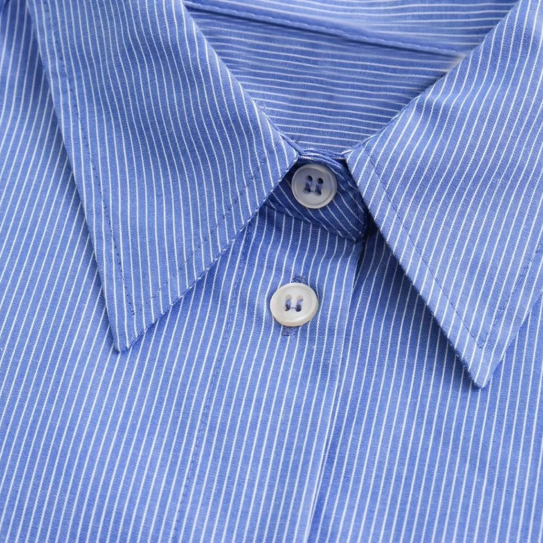 ELENI - Zweiteiler Oversize Hemd & Schlupfshort im Striped Look