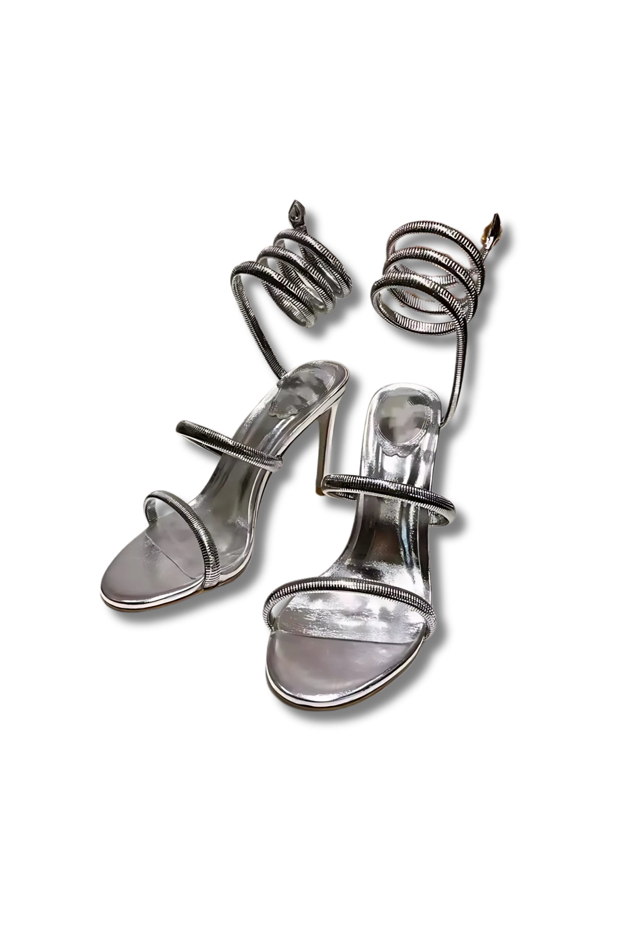 SNAKE HEEL - High Heel Sandale mit Schlangenriemen