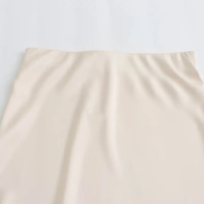 DEMI - Knielanger Highwaist Satinrock