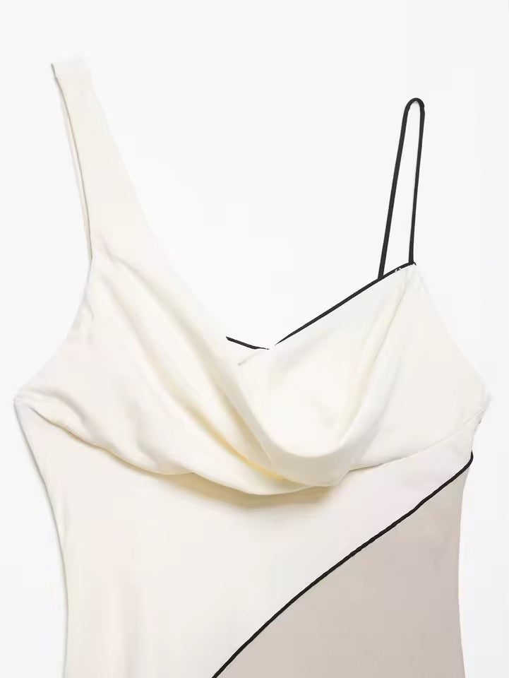 TILDA – Elegantes Patchwork-Midikleid in Asymmetrie