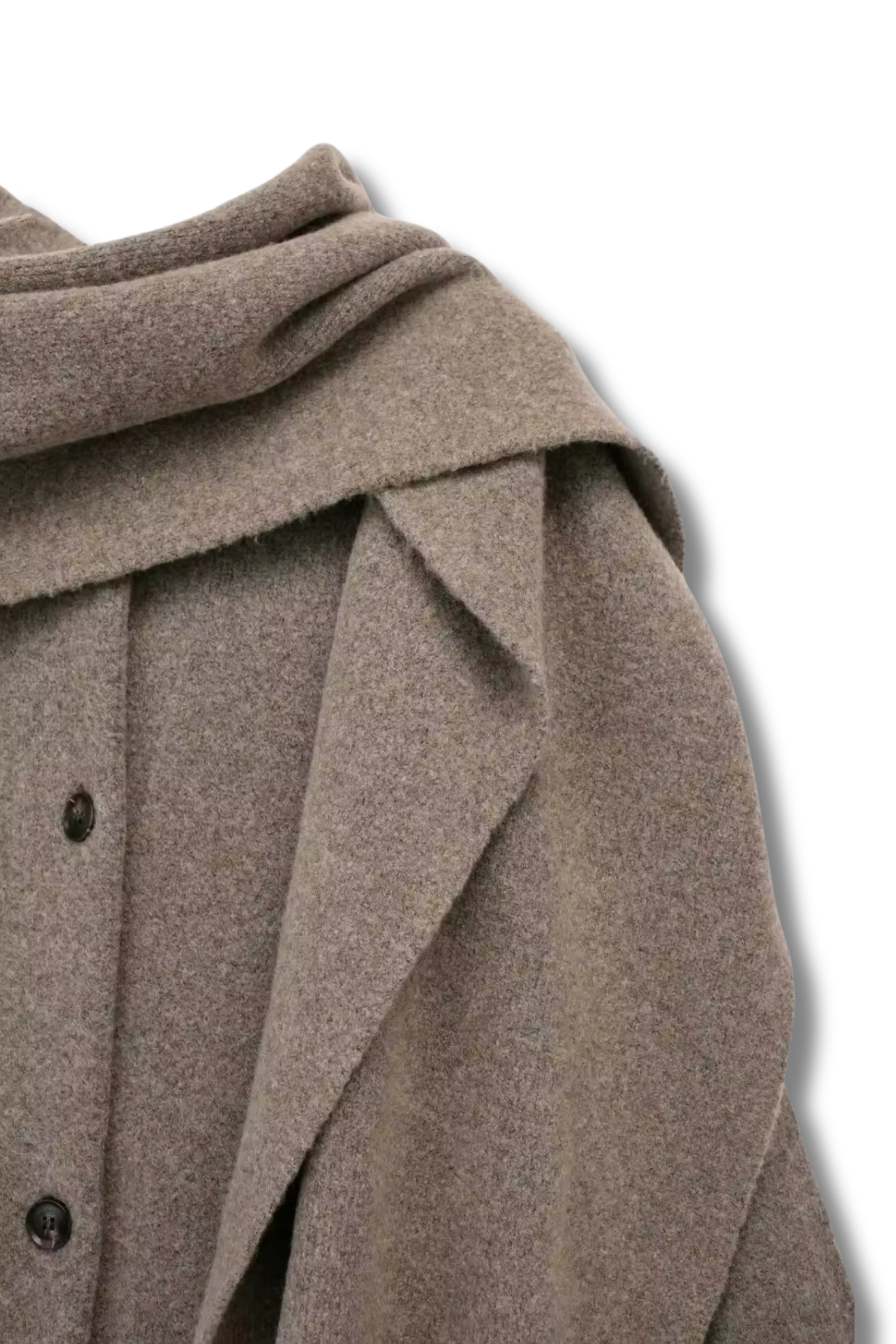 LOU - 2in1 oversized cardigan with scarf