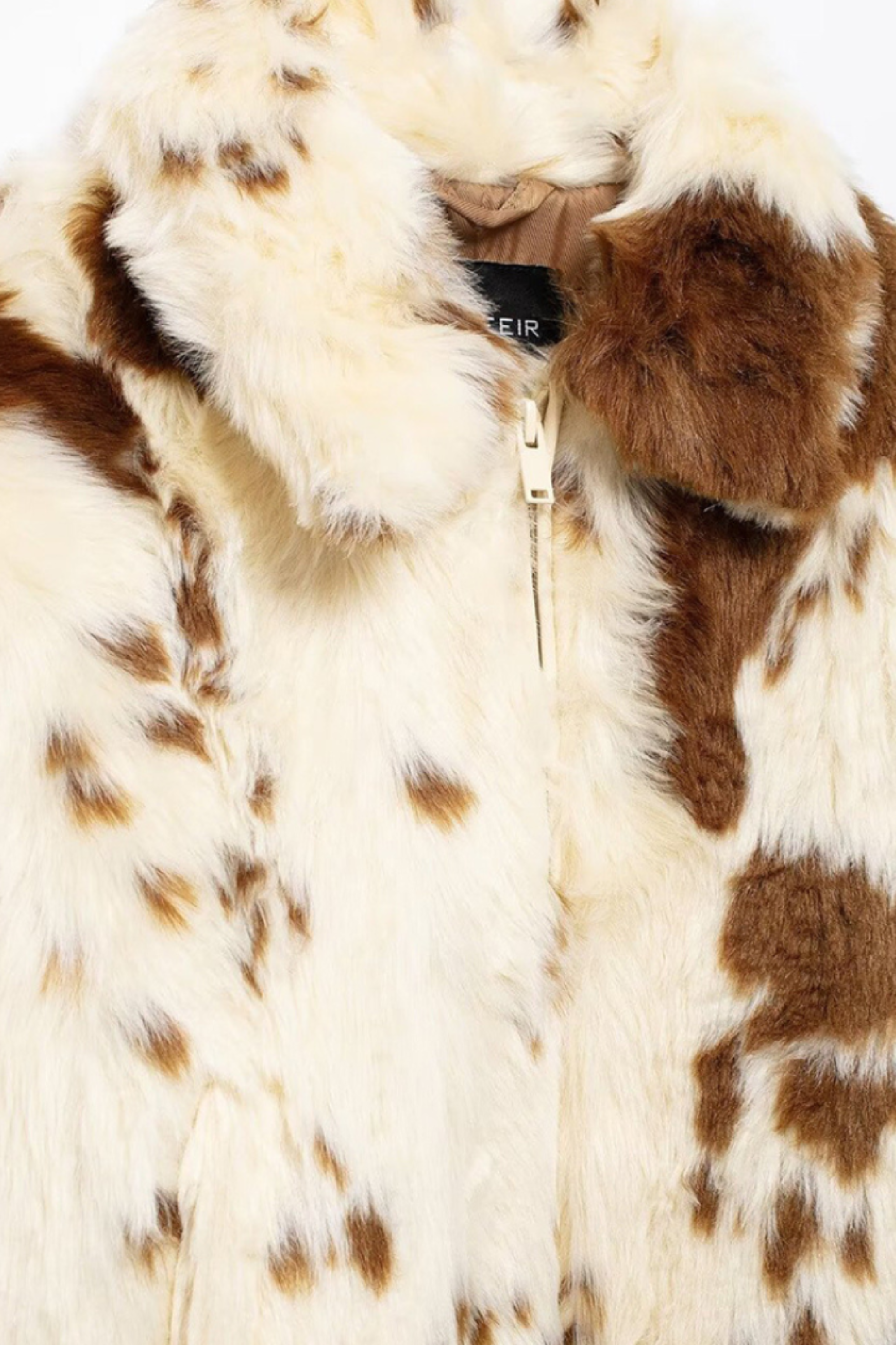 WESTERN FAUX FUR JACKE - Kunstpelzjacke in Kuhfell Optik