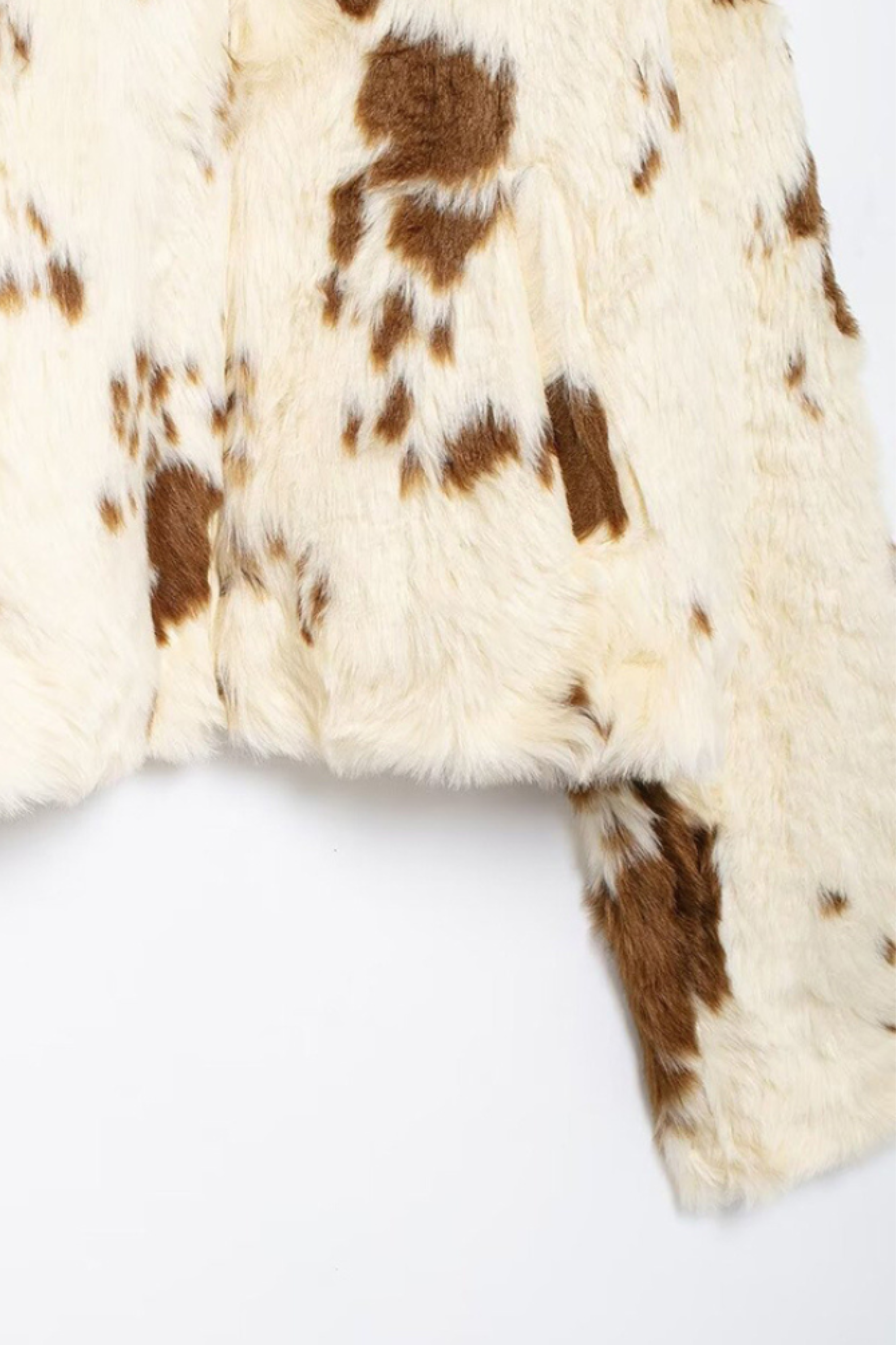 WESTERN FAUX FUR JACKE - Kunstpelzjacke in Kuhfell Optik