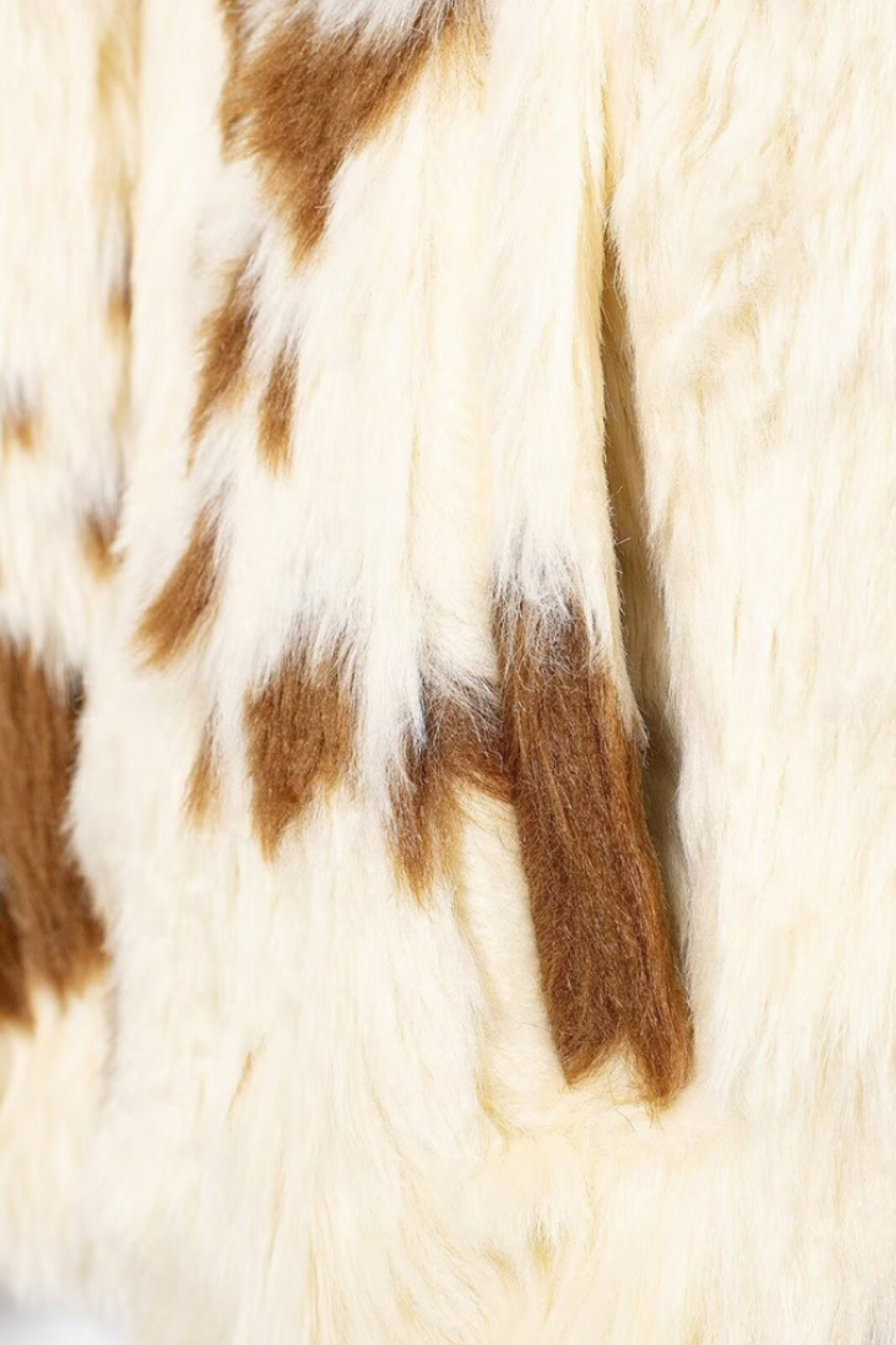 WESTERN FAUX FUR JACKE - Kunstpelzjacke in Kuhfell Optik