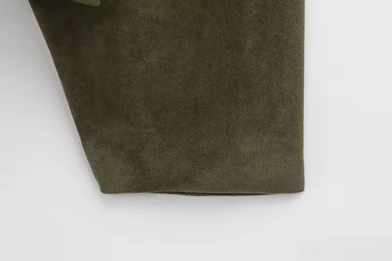 RHEA – Oversized Bomberjacke aus weichem Wildleder-Look