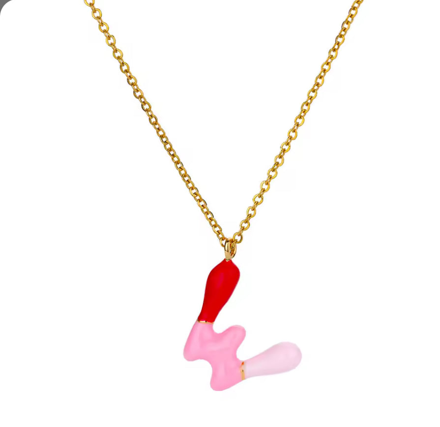 NOELLE – Buchstaben-Halskette mit Dopamin-Anhänger