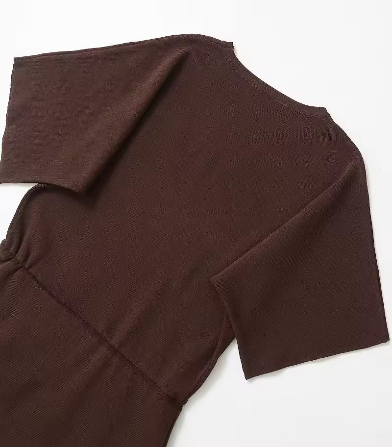 NERINA - Midikleid mit geformten Strick und Plisserock