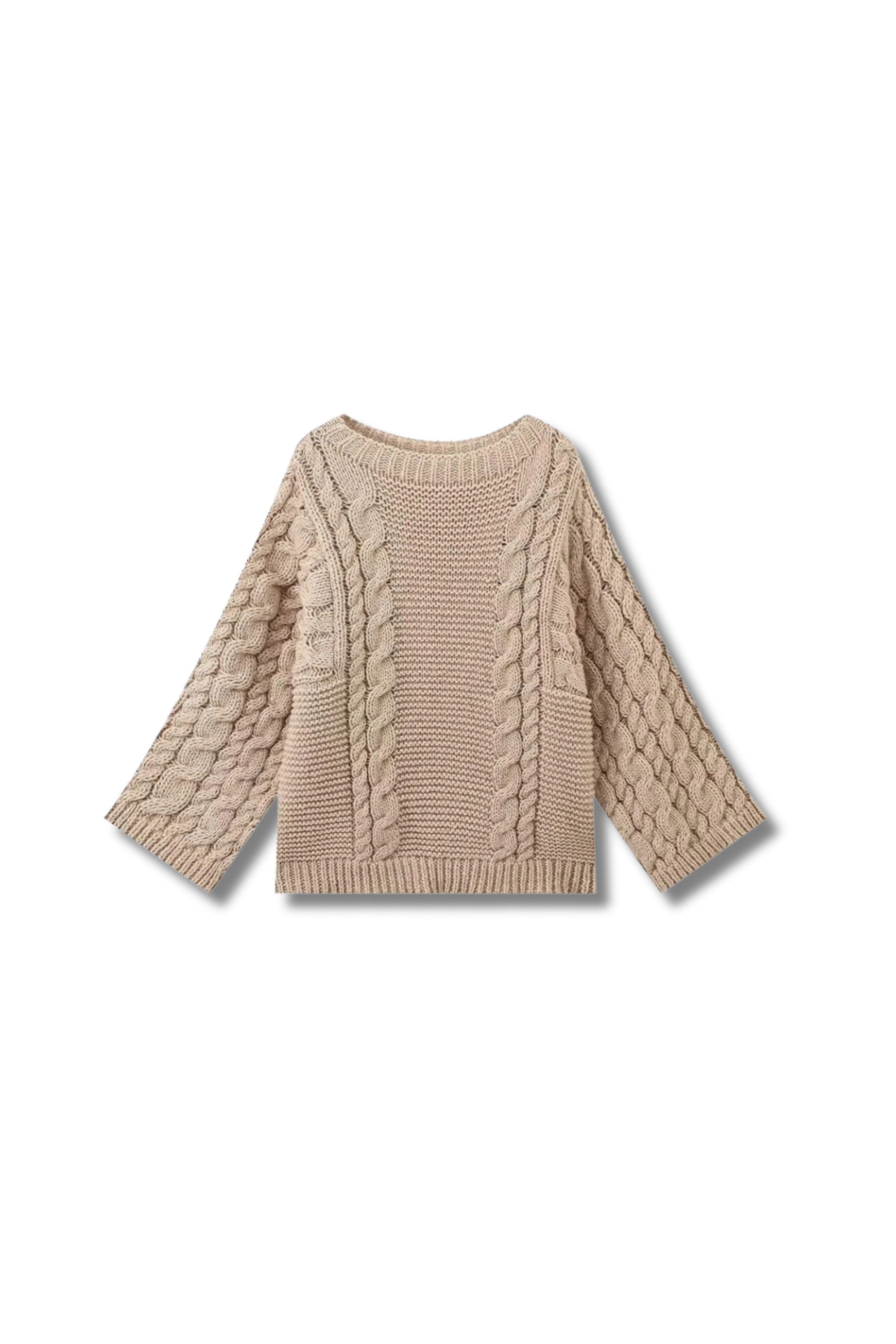 SORAYA - Oversize Strickpullover mit Zopfmuster