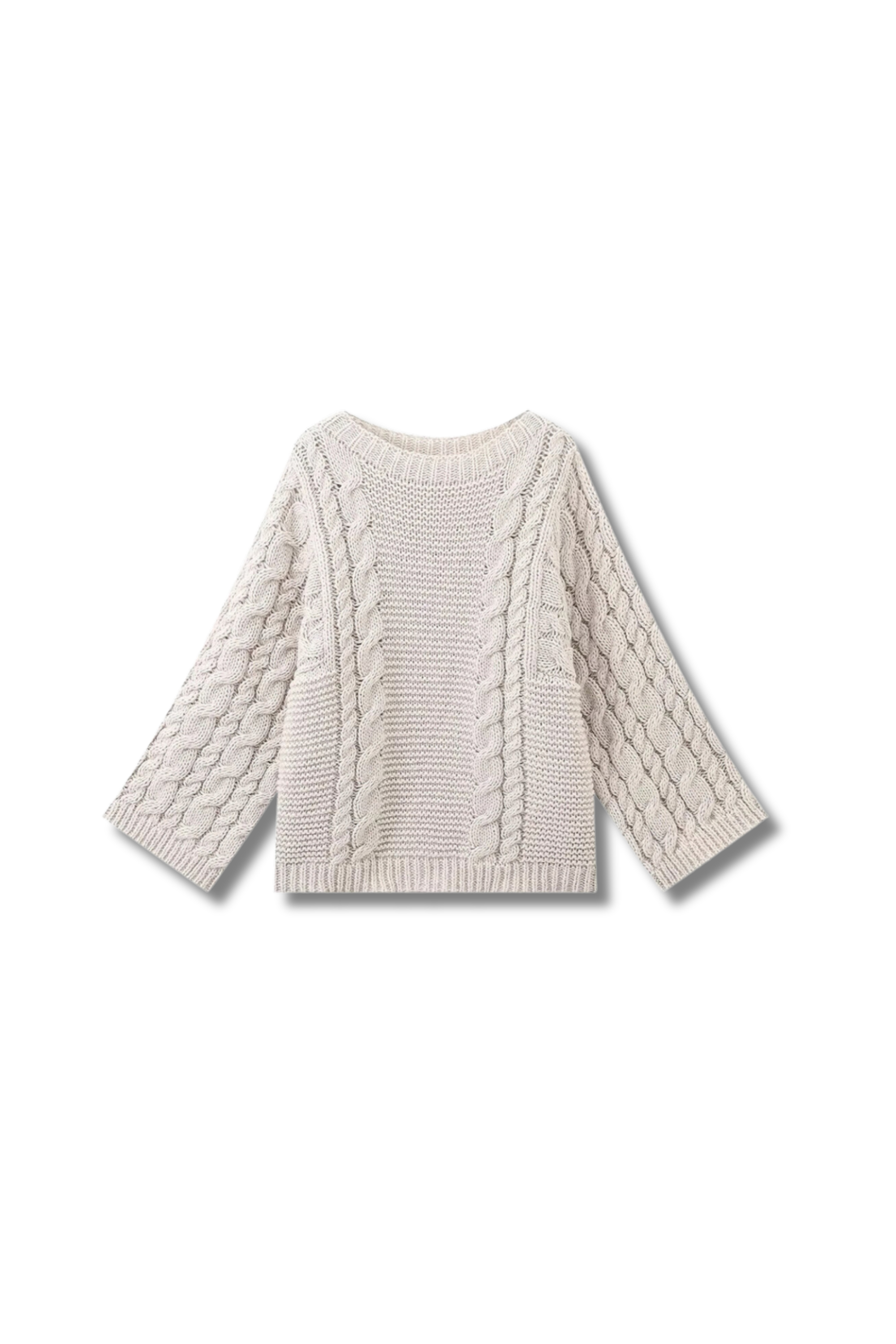 SORAYA - Oversize Strickpullover mit Zopfmuster