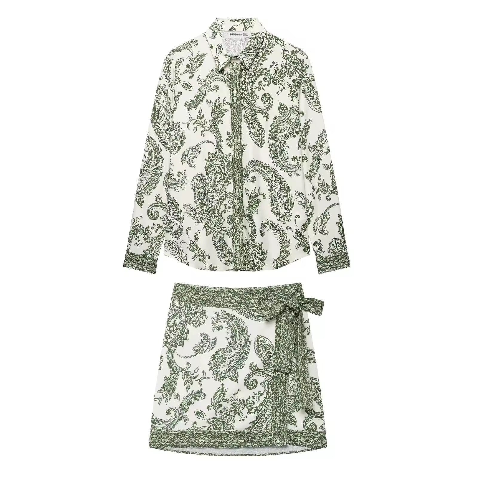 VIRGINIA – Zweiteiliges Set aus Hemd & Wickelrock