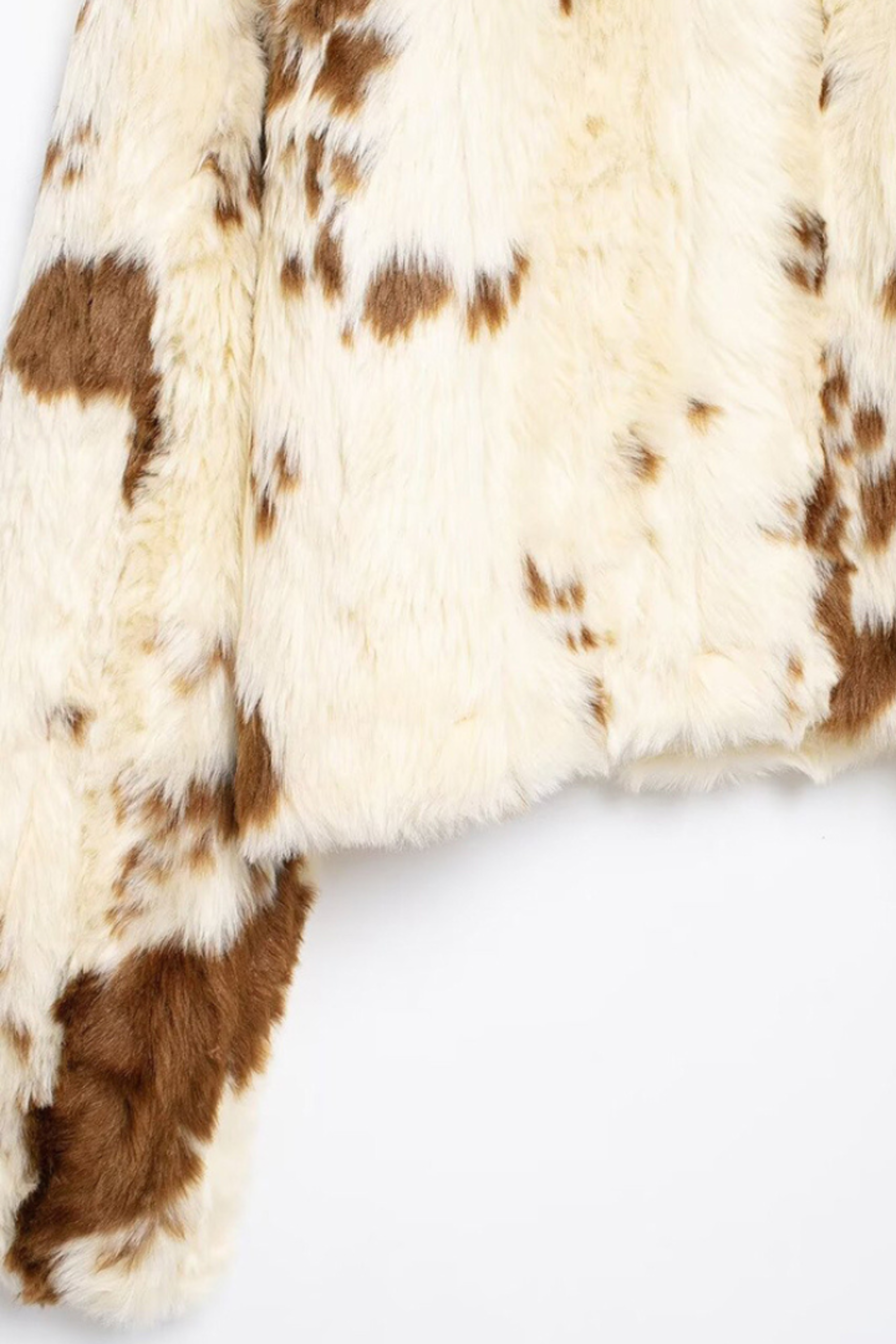 WESTERN FAUX FUR JACKE - Kunstpelzjacke in Kuhfell Optik