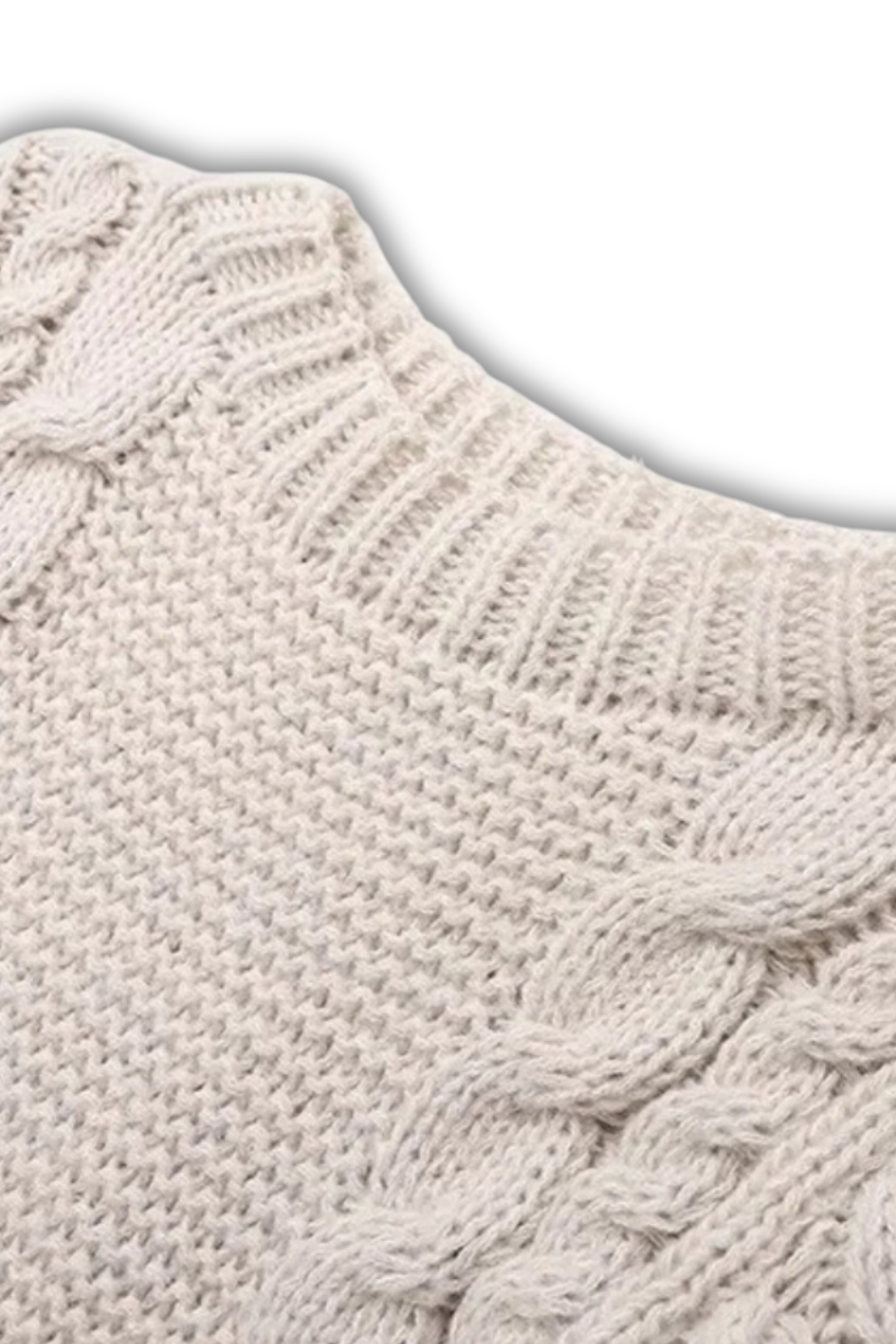 SORAYA - Oversize Strickpullover mit Zopfmuster