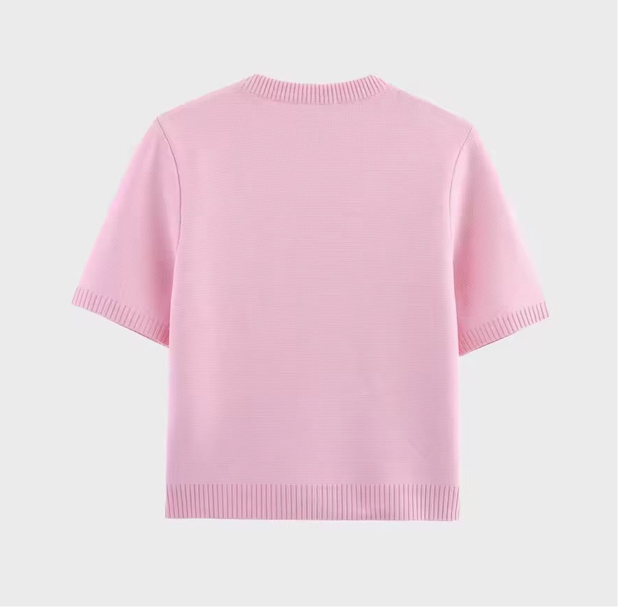 GAIA – Strick-Zweiteiler mit goldfarbenen Knopfdetails