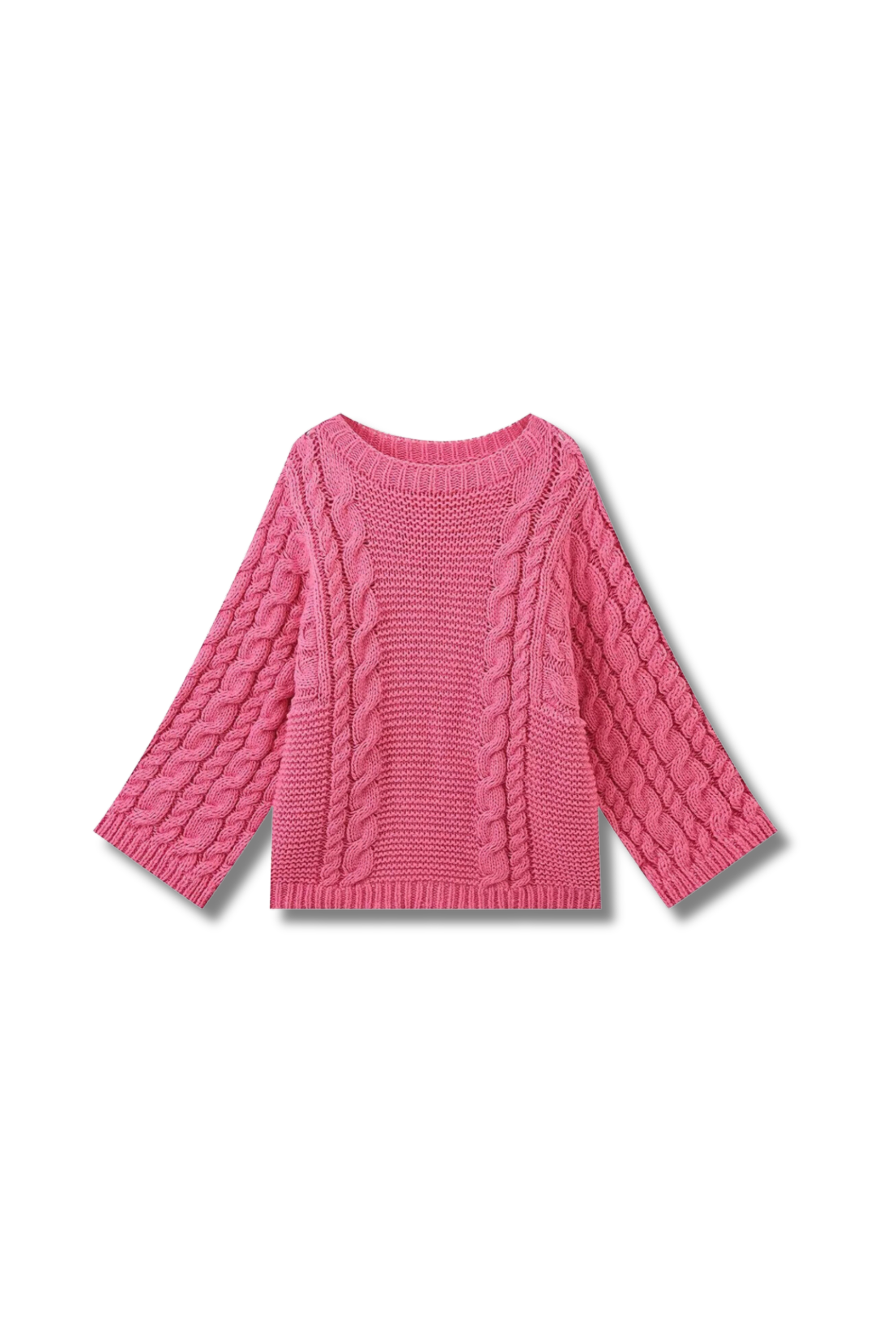 SORAYA - Oversize Strickpullover mit Zopfmuster