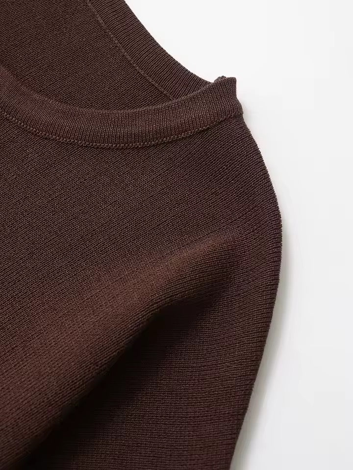 NERINA - Midikleid mit geformten Strick und Plisserock