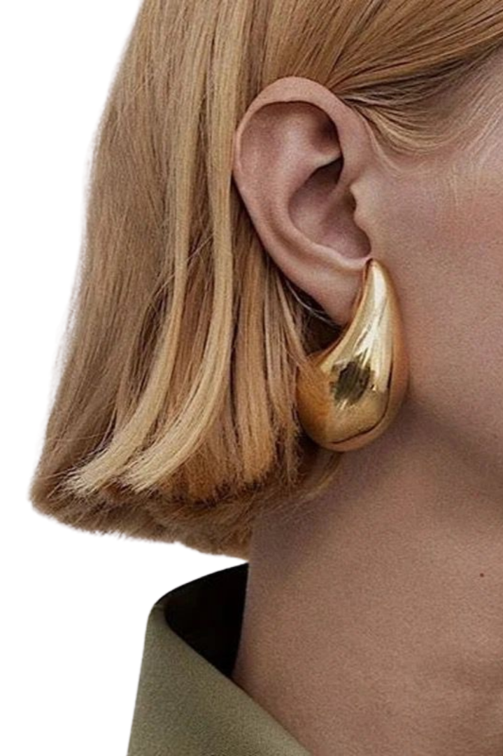 DRIP DROP 18K vergoldet - Elegante Wassertropfen Ohrringe - Verschiedene Größen &Farben