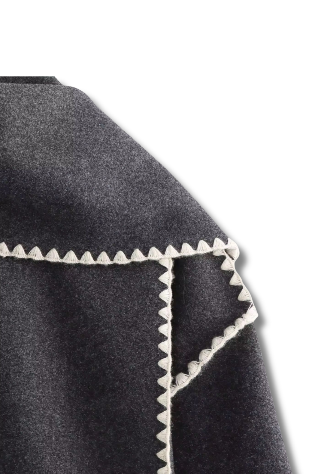 TOTEY - Kontrast Jacke mit Schal