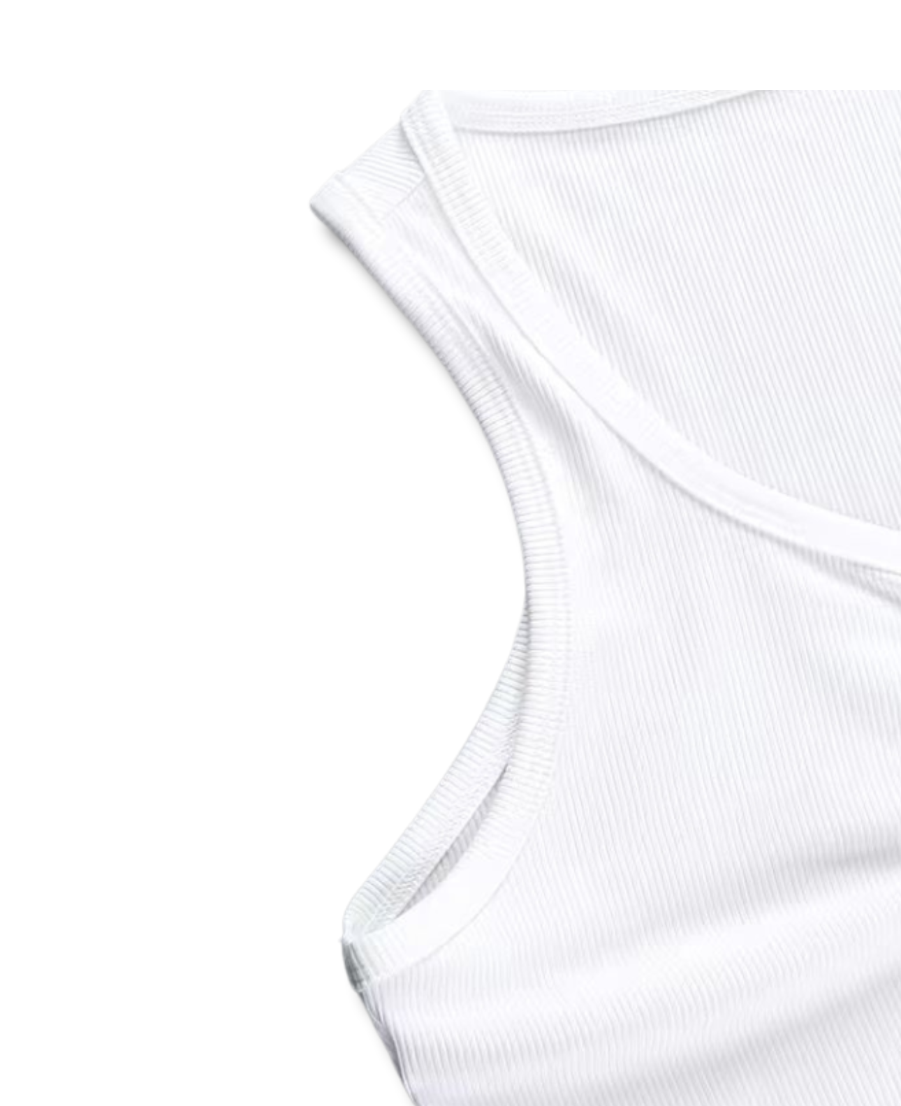 GOU HAND - Geripptes Tanktop mit abnehmbarer Statment Emoji Hand Brosche