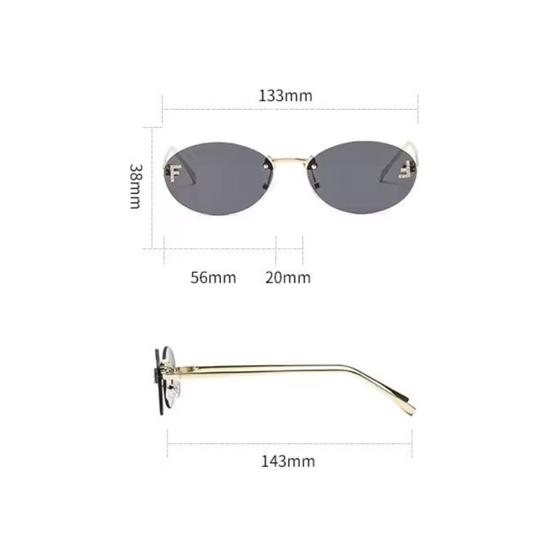 EGLE - Sunglasses with golden frames and colored lenses
