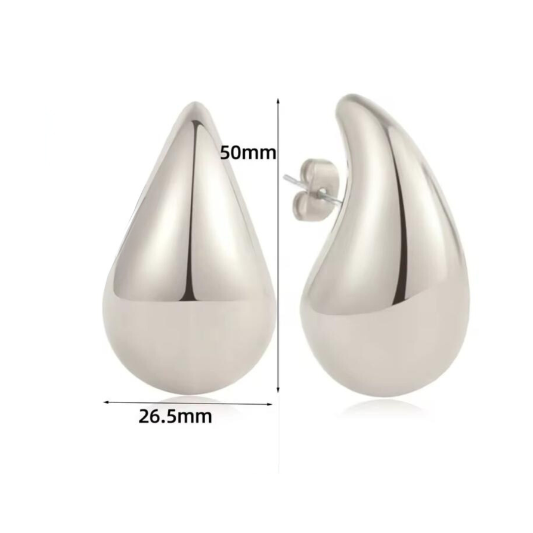 DRIP DROP 18K vergoldet - Elegante Wassertropfen Ohrringe - Verschiedene Größen &Farben