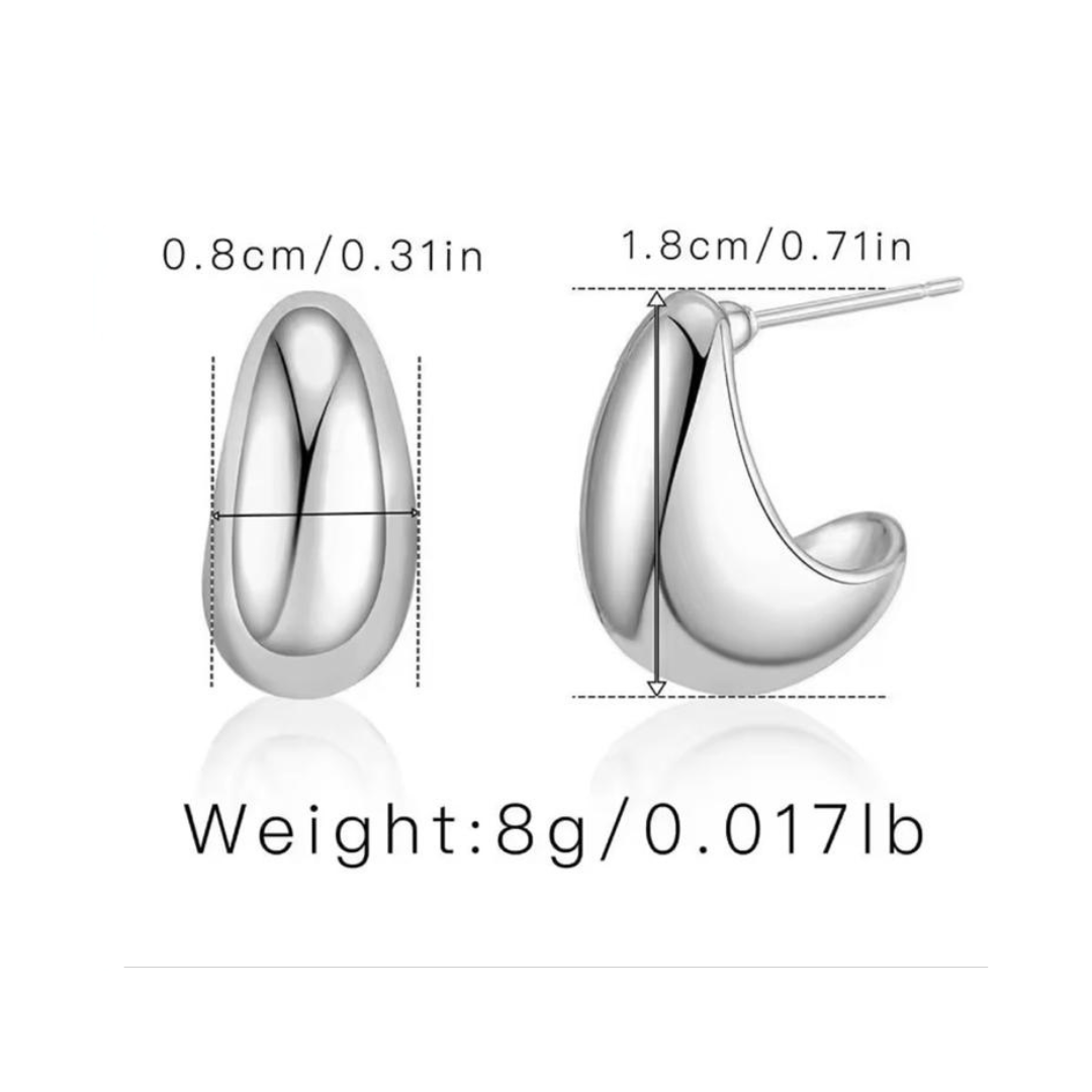 DRIP DROP 18K vergoldet - Elegante Wassertropfen Ohrringe - Verschiedene Größen &Farben