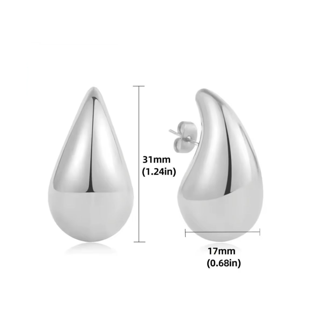 DRIP DROP 18K vergoldet - Elegante Wassertropfen Ohrringe - Verschiedene Größen &Farben