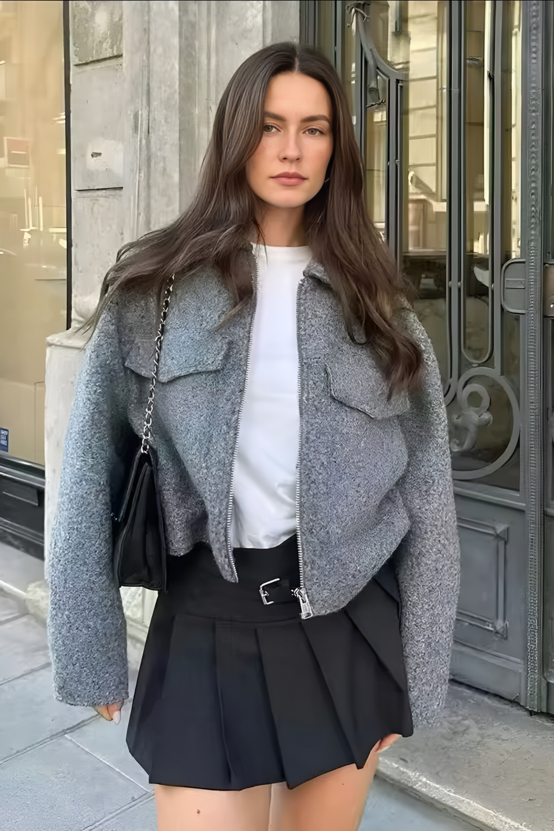 TIBI – Sportilich / Elegante College Jacke mit Kragen