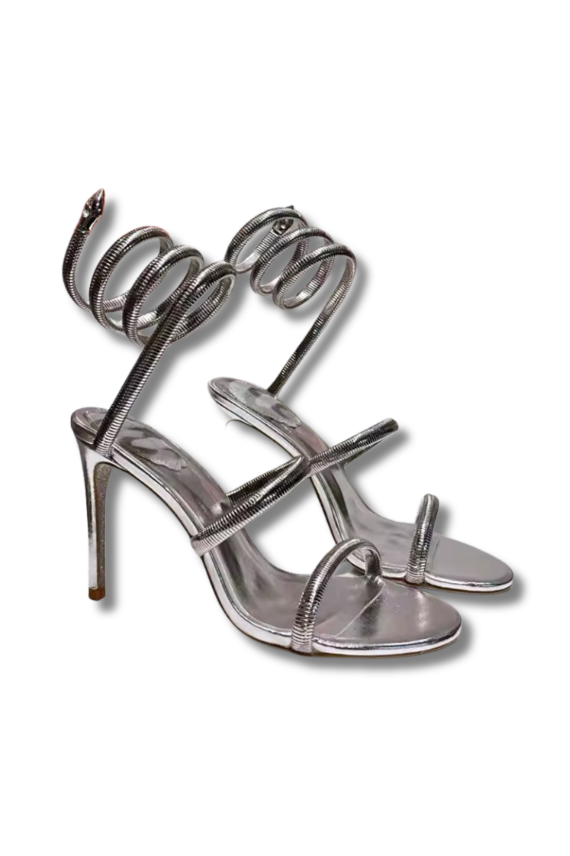 SNAKE HEEL - High Heel Sandale mit Schlangenriemen