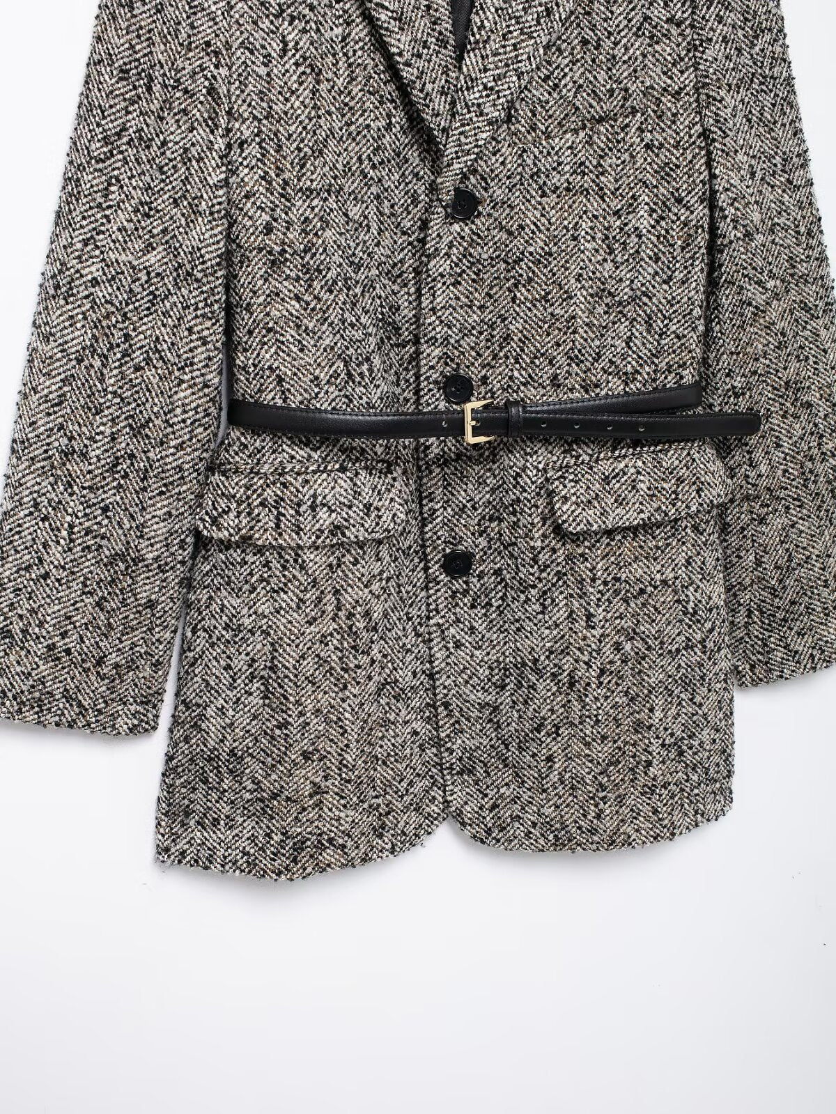 LUX – Statement-Blazer mit Taillengürtel