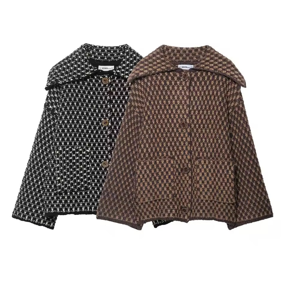 CIRCE – Statement-Strickjacke mit Retro-Muster