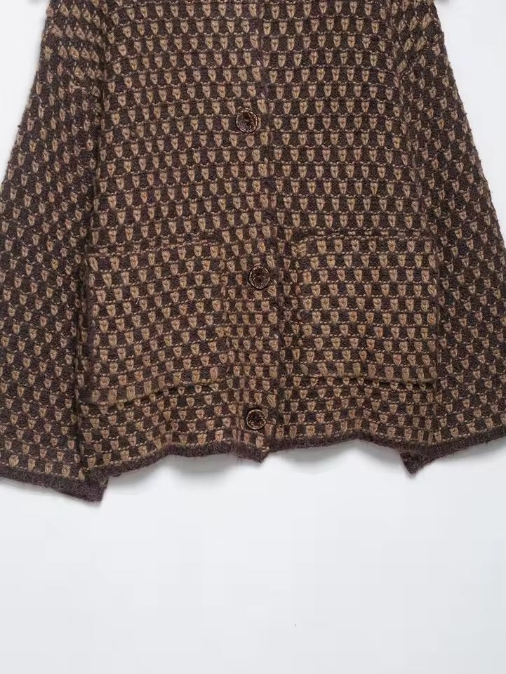 CIRCE – Statement-Strickjacke mit Retro-Muster