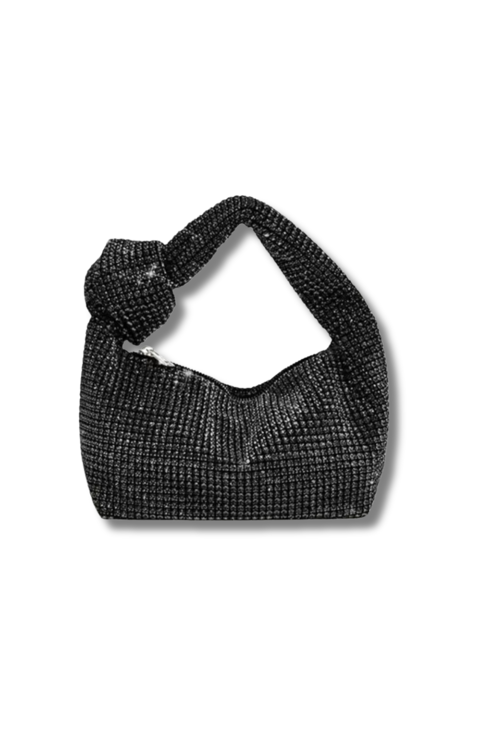 GLITTER KNOTT - Glitzer Handtasche mit Knottendetail