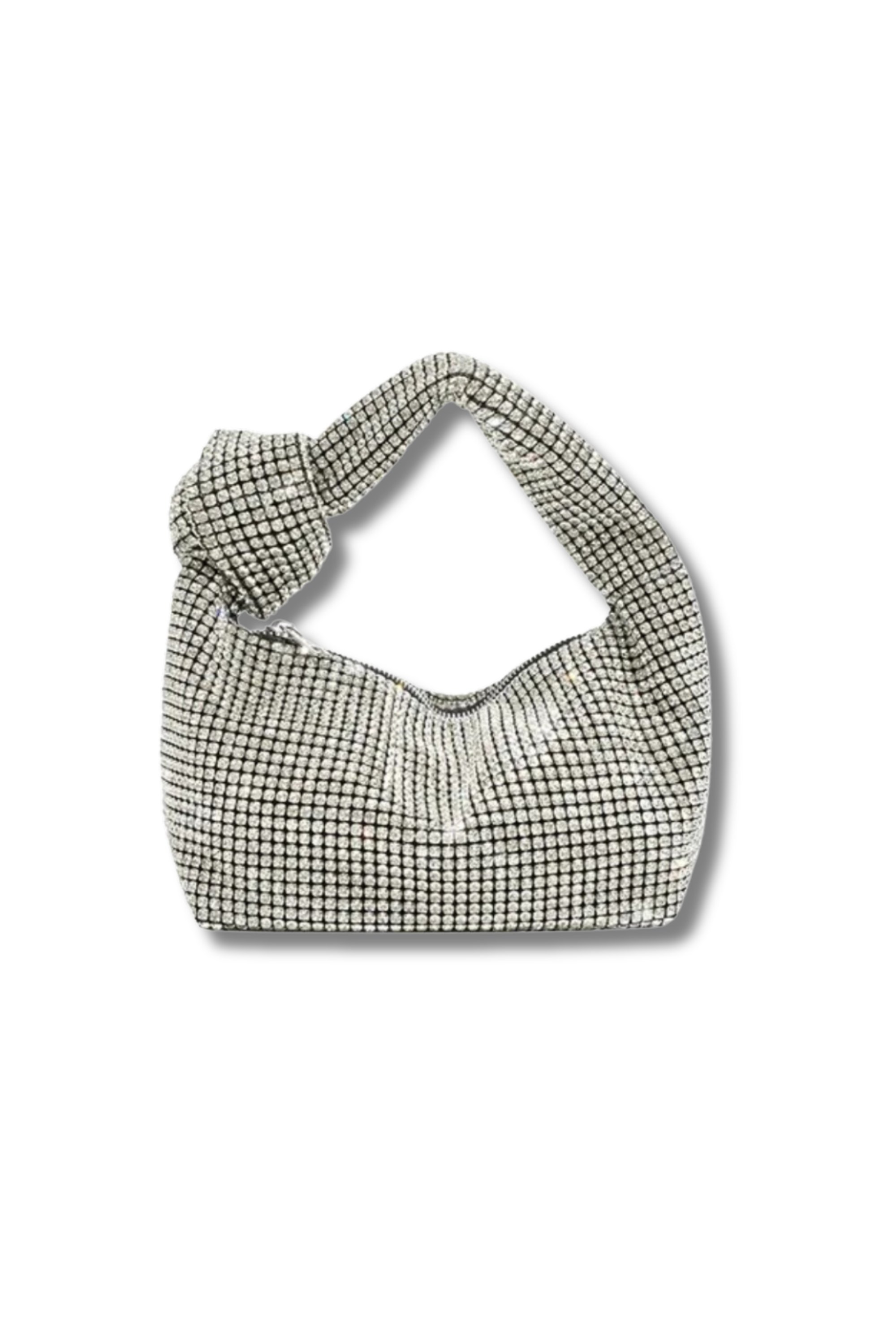 GLITTER KNOTT - Glitzer Handtasche mit Knottendetail