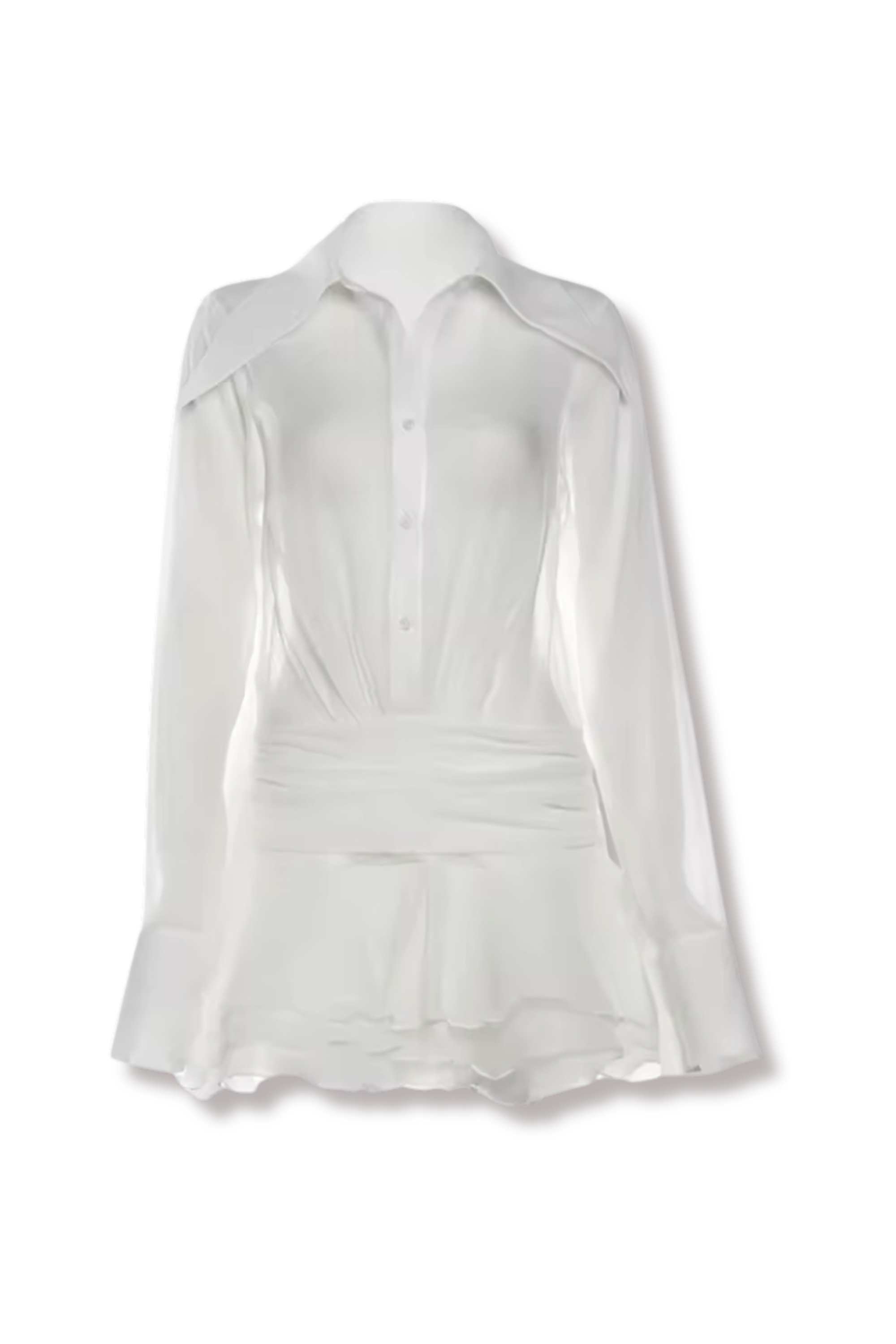 SHERLY - Minikleid mit Knopfleiste und Rüschenrock