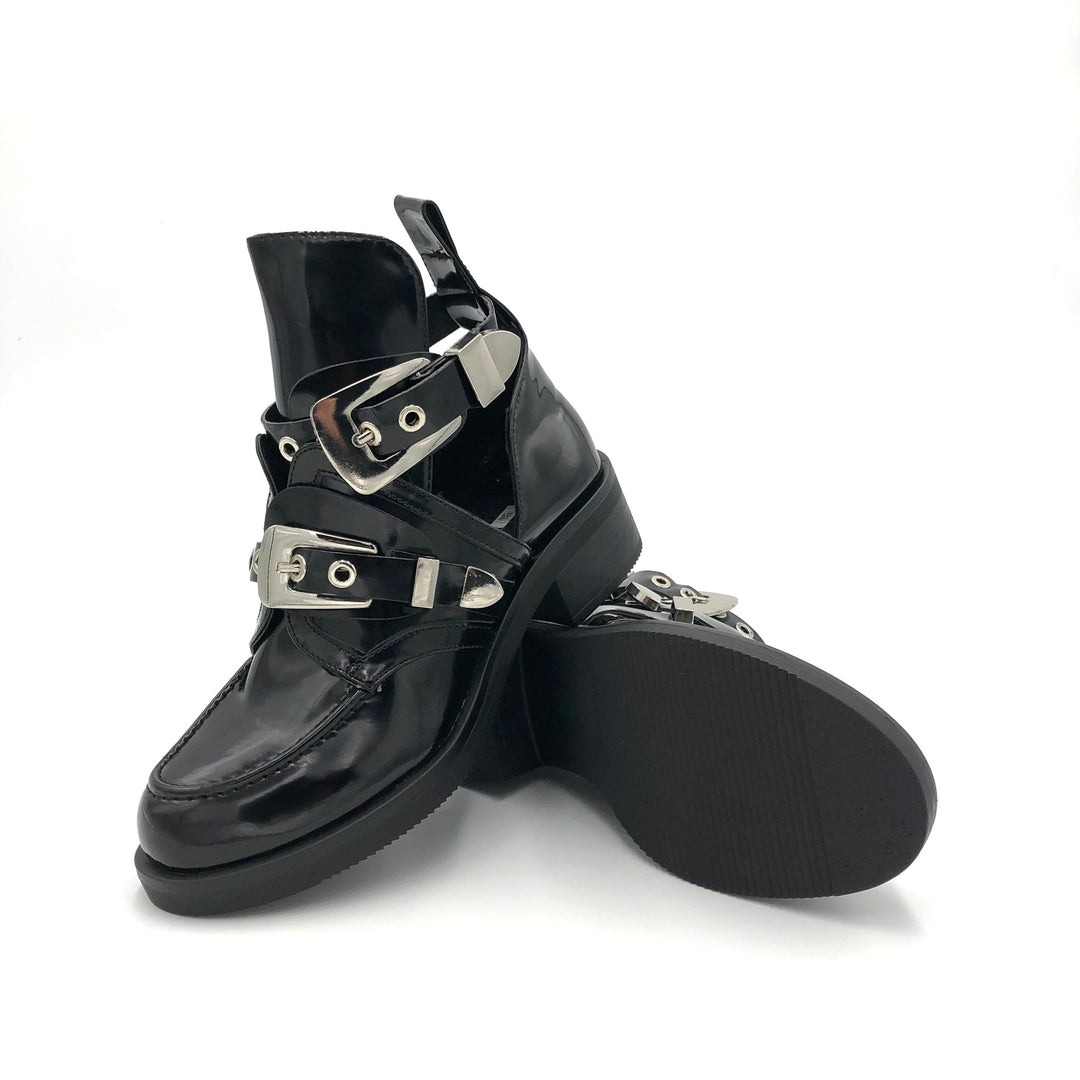 ARIJANA - Ankle Boots mit Schnallen & Cut-Outs