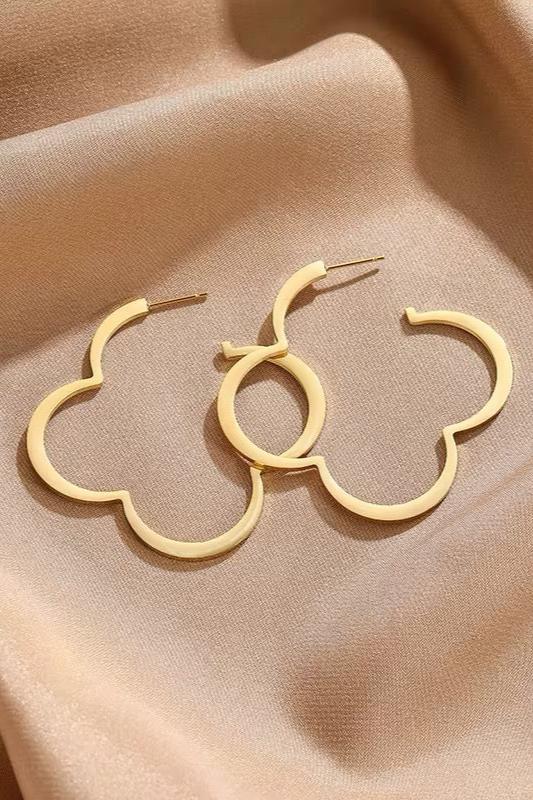 FLORA - Goldfarbene Creolen aus hochwertigen Edelstahl