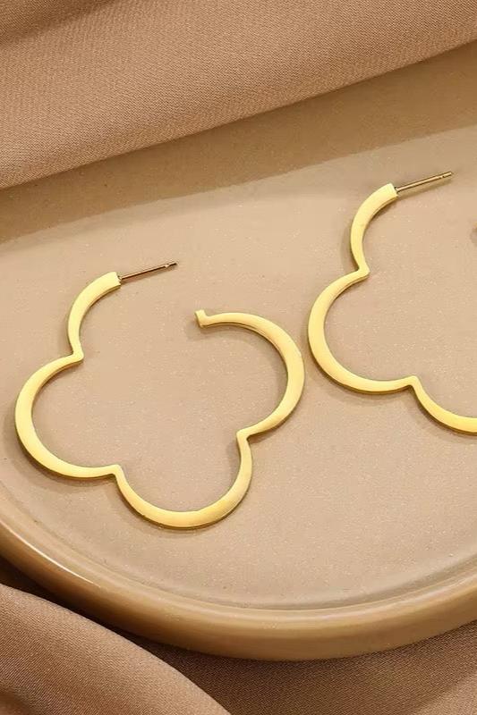 FLORA - Goldfarbene Creolen aus hochwertigen Edelstahl