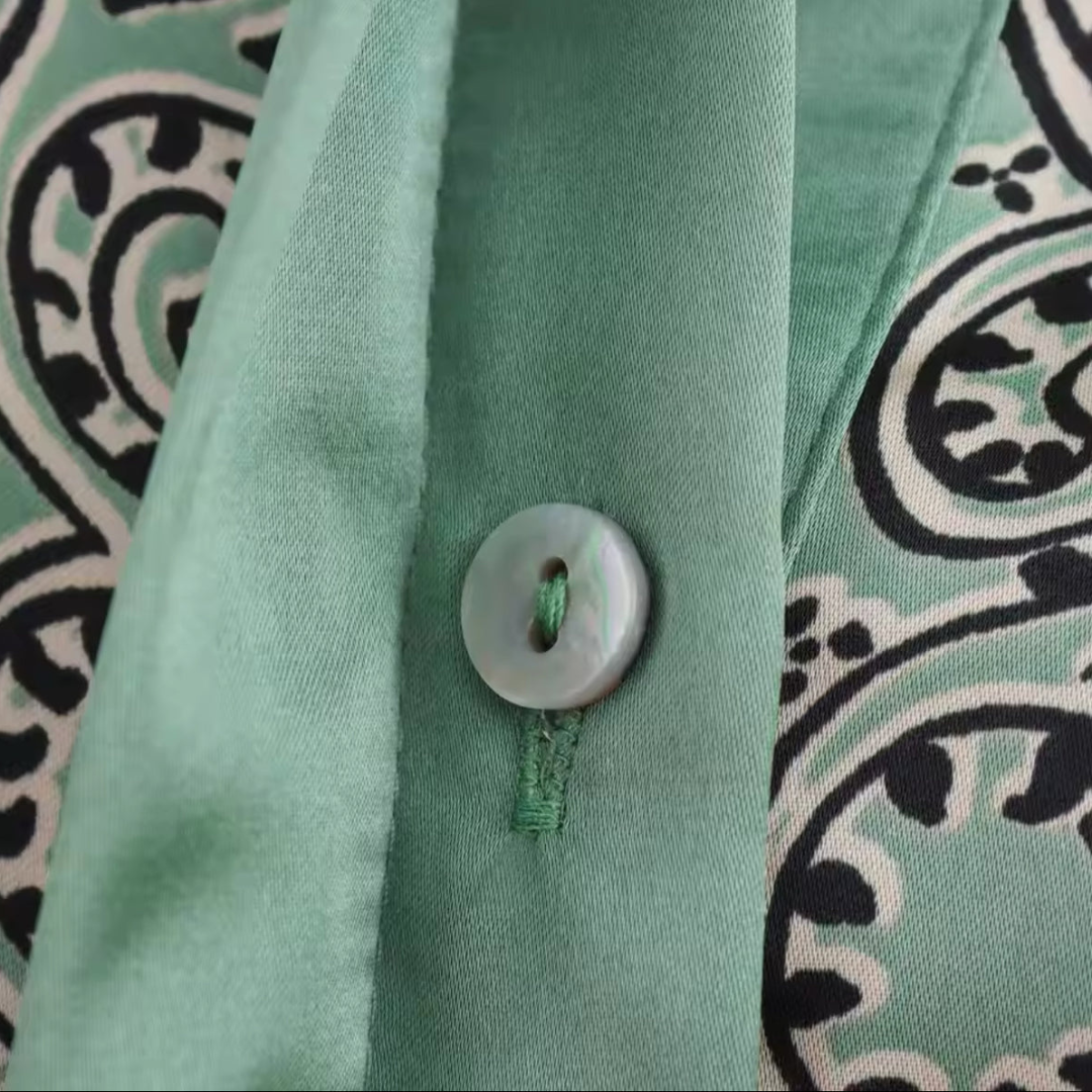 ALDINA – Zweiteiliges Set mit fließendem Hemd & weiter Hose