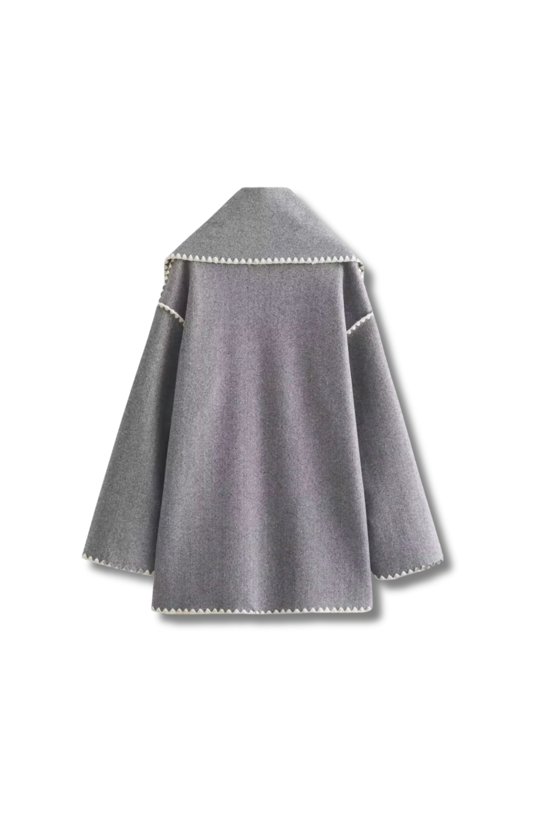 TOTEY - Kontrast Jacke mit Schal