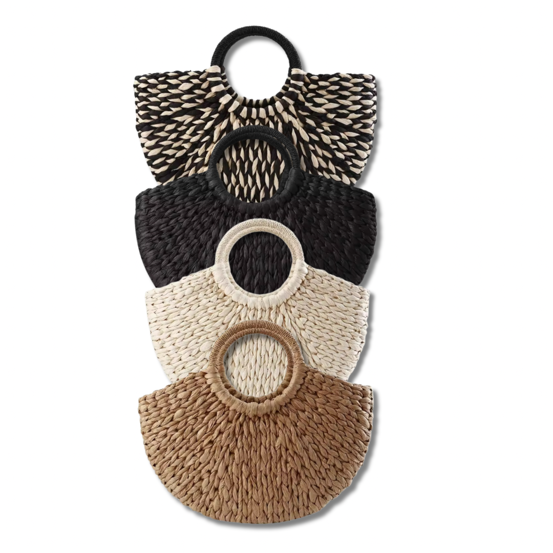 HANNAH – Gewebte Rattan-Handtasche