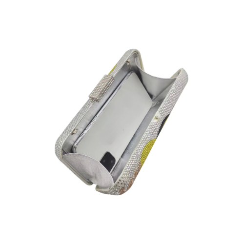 ŌMU – Strassbesetzte Clutch mit Toucan-Motiv